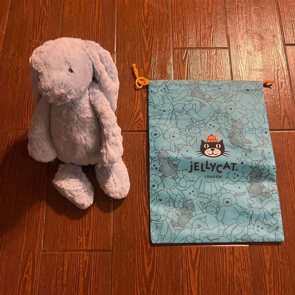 Jellycat Bashful Bunny Blue Large WITH TAGS AND BAGS